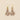 Beige Knoten Ohrringe aus Kordel 