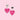 Funkelnde Herzen Ohrringe in pink mit Glitzer. 