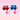 Oh Funky Herz Statement Ohrringe aus Acryl in Rot und Blau.