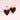 Hängende Statement Ohrringe von Oh Funky in herzform rot glitzernd.